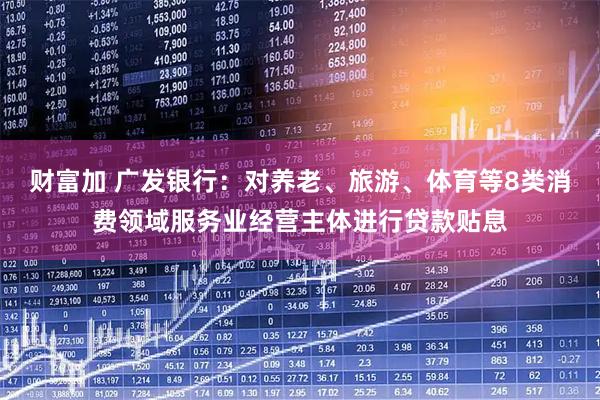 财富加 广发银行：对养老、旅游、体育等8类消费领域服务业经营主体进行贷款贴息